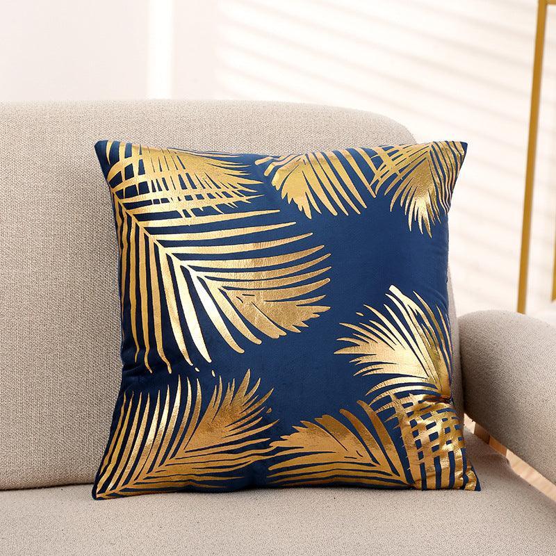 Gold Leaf Pattern Velvet Cushion Covers 45 x 45 cm RKAAS HOME