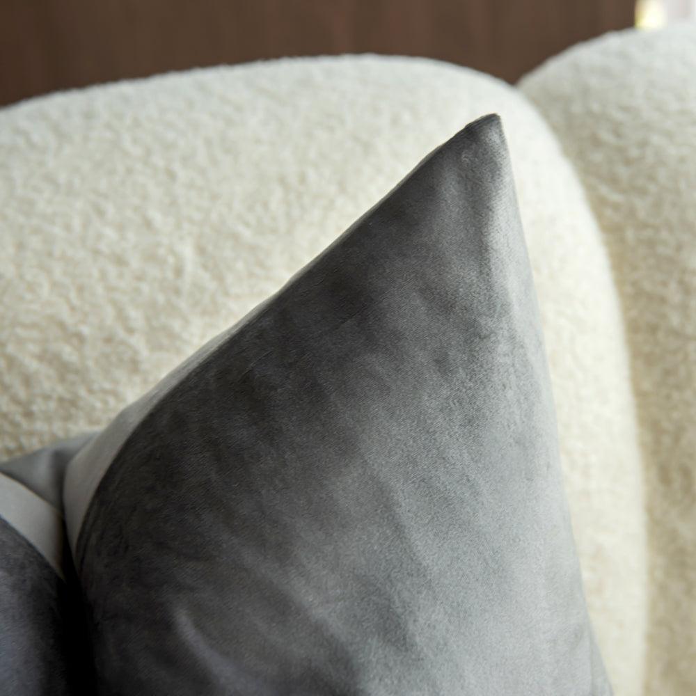 Dutch Velvet Grey Colour Cushion Covers 45X45CM & 50X50CM