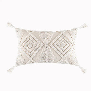 Pure Cotton Custom Boho Tassel Style Tufted Cushion Covers Home Decoration - Design 9 & 10