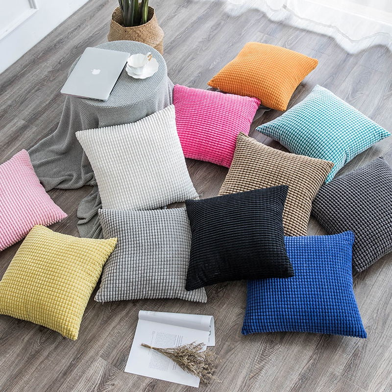 Corn Textured Corduroy Cushion Covers Home Sofa  50x50CM, 30x50CM - 3 Colours