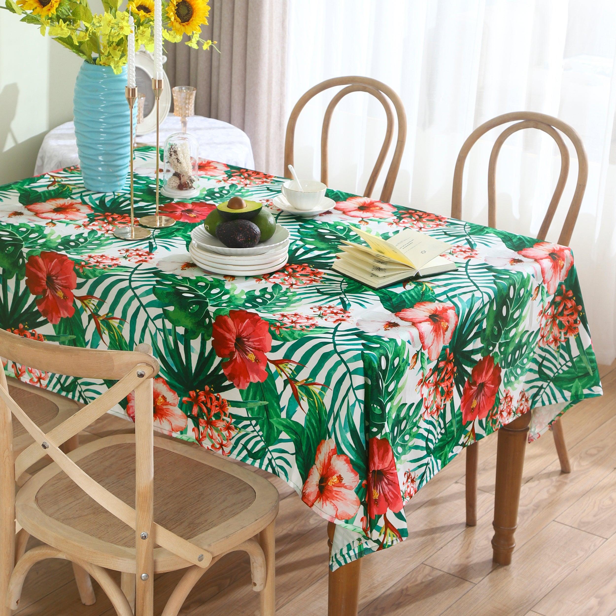 Spill-proof and easy-clean table cloth for garden, patio, or kitchen use.