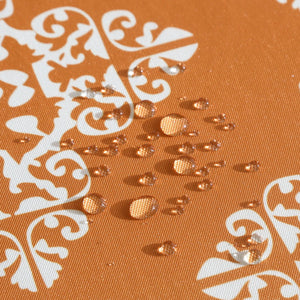 Stylish indoor outdoor table cloth with water and stain-resistant features.