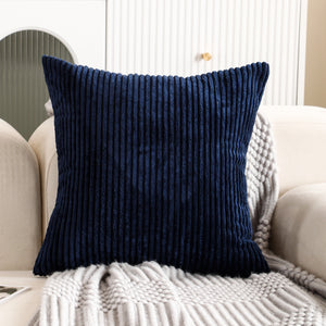 Corduroy Cushion Covers Home Sofa 50x50CM - Blue