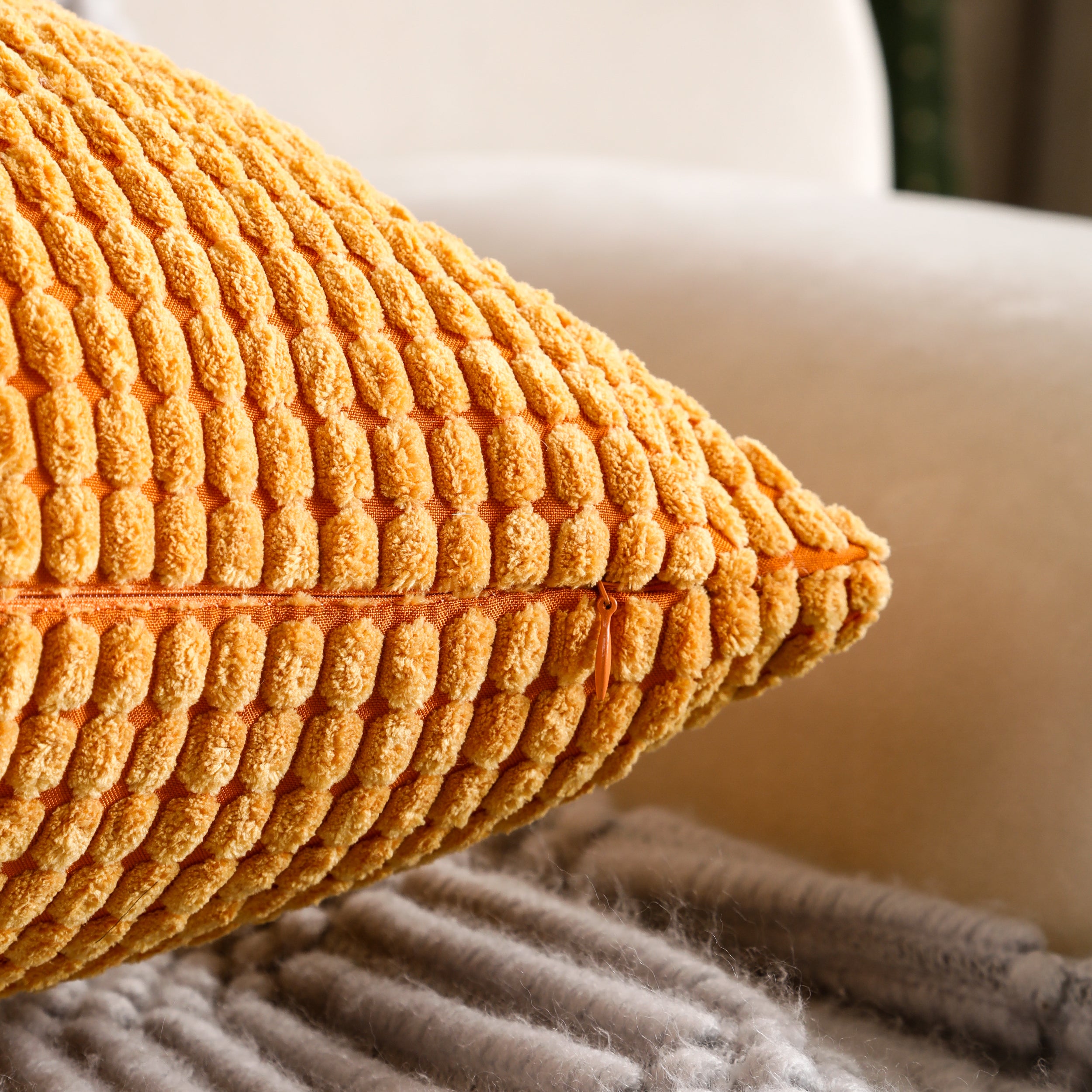 Corn Textured Corduroy Cushion Covers Home Sofa  50x50CM, 30x50CM - 3 Colours