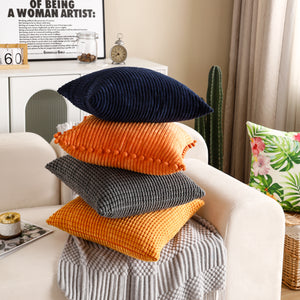 Corn Textured Corduroy Cushion Covers Home Sofa  50x50CM, 30x50CM - 3 Colours