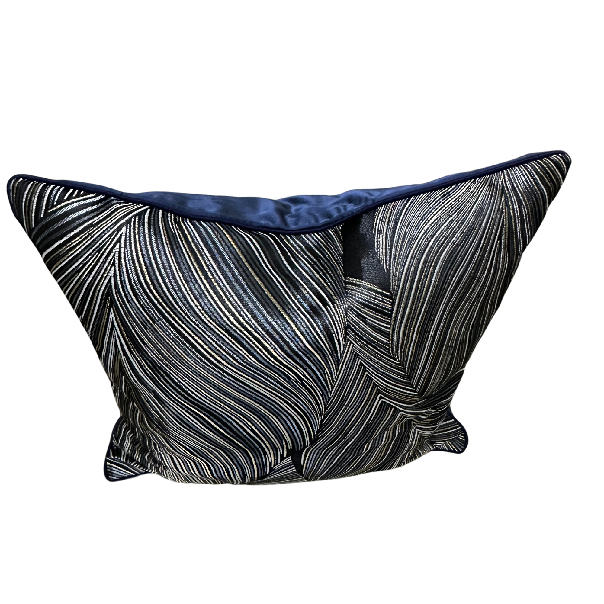 Designer Dark Blue Cushion Cover (18x18" - 45x45 cm) - Style 46