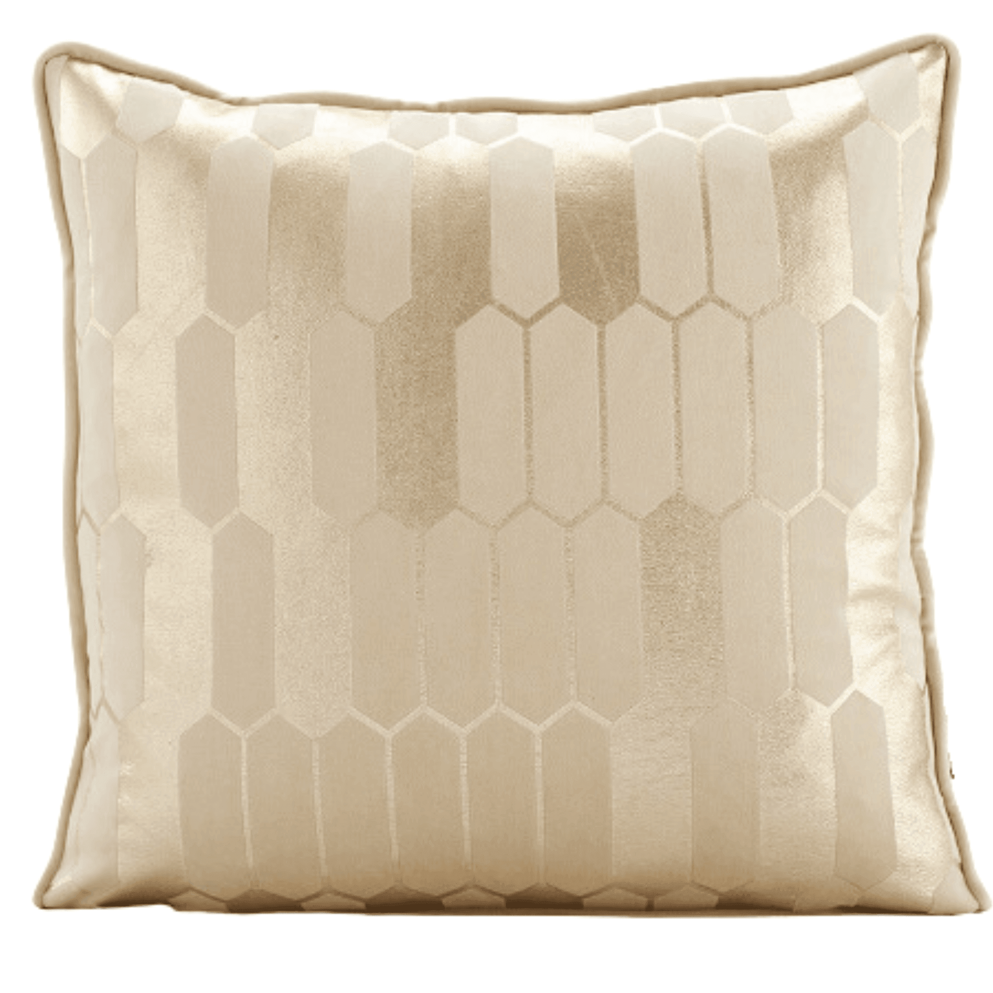 Velvet cushion cover with elegant gold stamping design for modern decor