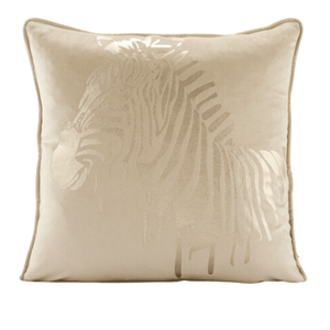 Decorative velvet cushion cover with gold stamping, perfect for sofa or bedroom.