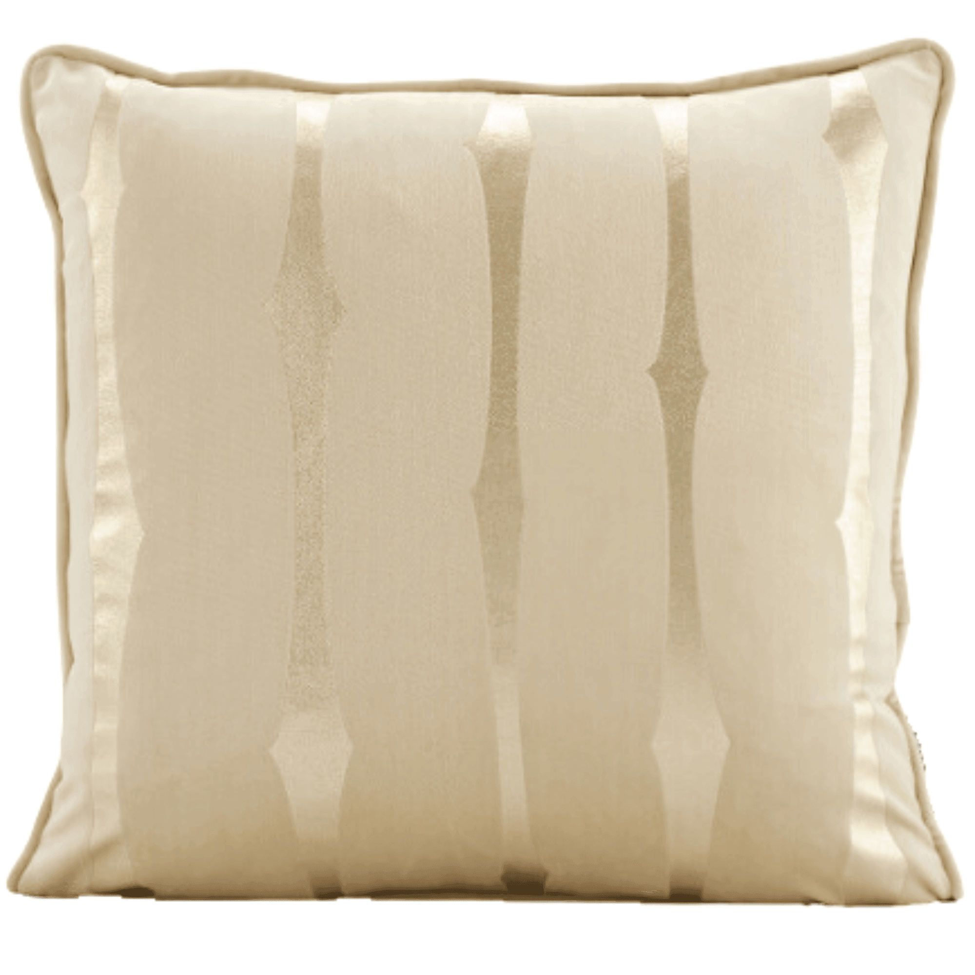 Shiny velvet cushion with metallic gold stamping for living room decor