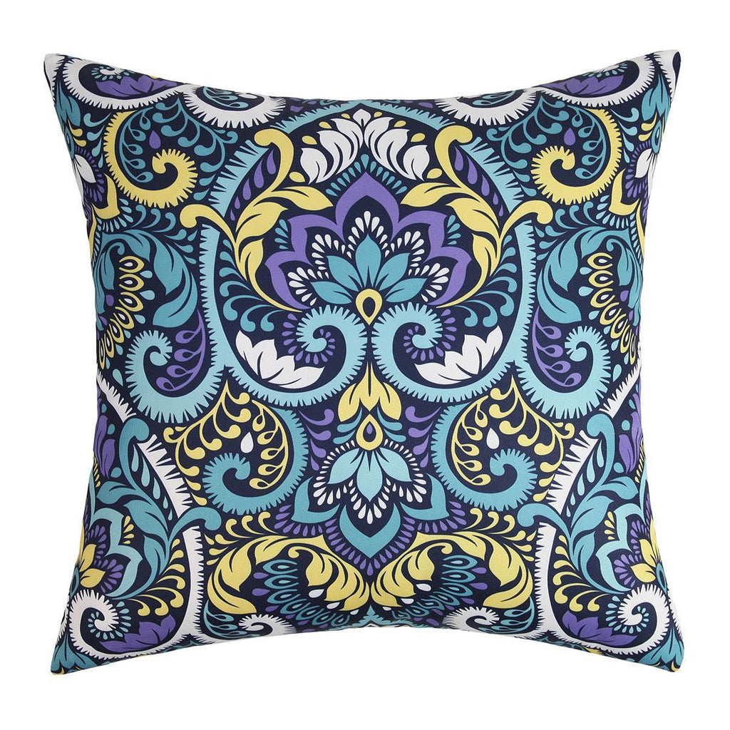 Water-resistant and stain-resistant outdoor floral cushion cover 45x45cm for home and garden.