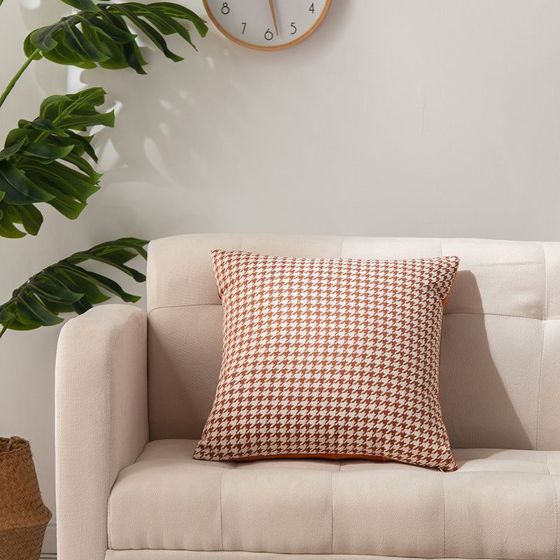 Multiple Geometric Pattern Orange Cushion Cover 45cm x 45cm 18x18 Inches