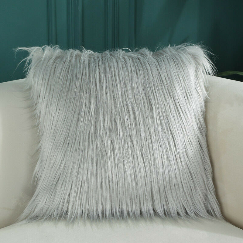 Long Fur Cushion Covers 18 X 18 "