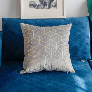 Gold Printing Pattern Velvet Cushion Covers