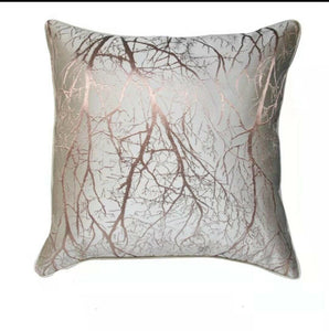 Branch  Pattern Jacquard Silk Soft Cushion Cover for Home Hotel