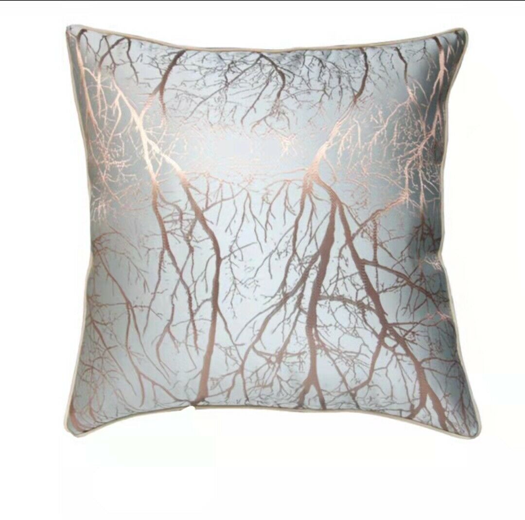 Branch  Pattern Jacquard Silk Soft Cushion Cover for Home Hotel