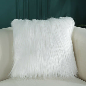 Long Fur Cushion Covers 18 X 18 "