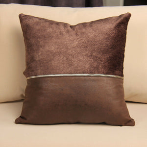 Golden Chain Polyester PU Cushion Cover Hotel Home Decoration 45x45cm