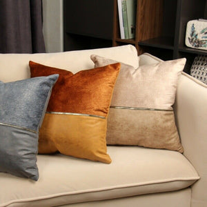 Golden Chain Polyester PU Cushion Cover Hotel Home Decoration 45x45cm