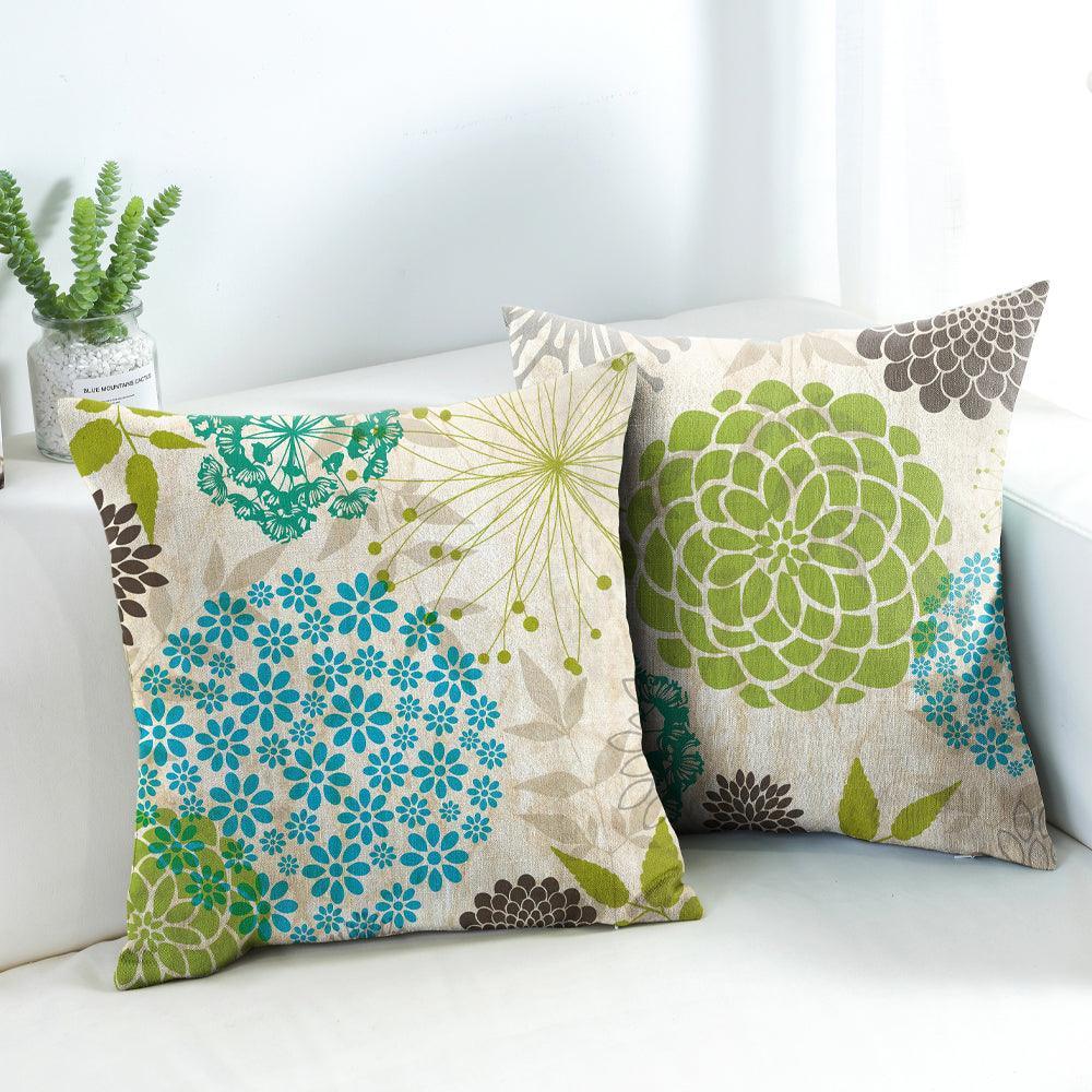 Decorative 45x45cm floral cushion cover designed for outdoor home or garden use.