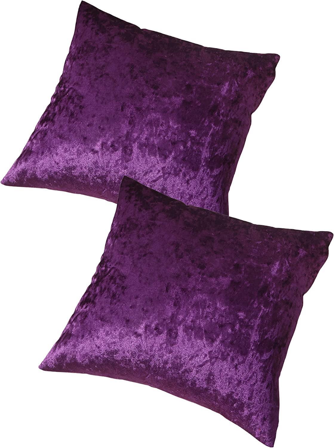 Crushed Ice Velvet Cushion Covers | Set of 2 & 4 pcs (45 cm, 50 cm, 55 cm, 60 cm)