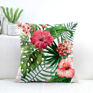 Decorative 45x45cm floral cushion cover designed for outdoor home or garden use.