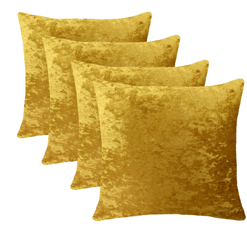 Crushed Ice Velvet Cushion Covers | Set of 2 & 4 pcs (45 cm, 50 cm, 55 cm, 60 cm)