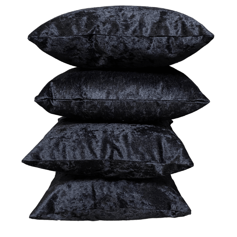 Crushed Ice Velvet Cushion Covers | Set of 2 & 4 pcs (45 cm, 50 cm, 55 cm, 60 cm)