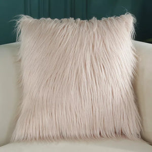 Long Fur Cushion Covers 18 X 18 "