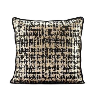 Gold Abstract Velvet Cushion Cover (18x18" - 45x45 cm)