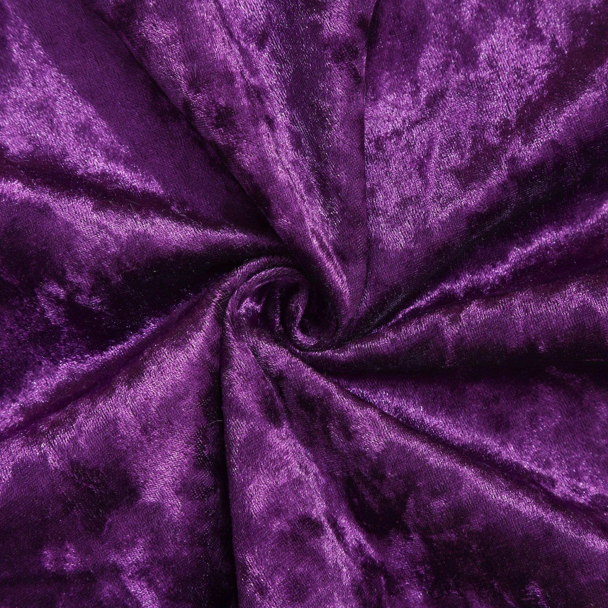 Purple Colour Crushed Ice Velvet Square Cushion Cover 45X45CM - (Set of 4 pcs)