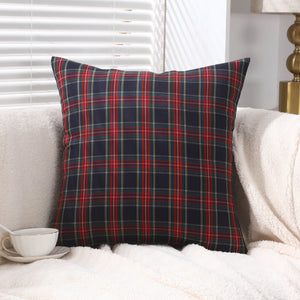 Polyster Cotton Tartan Check Cushion Cover Home Sofa 45x45 CM (18"x18") & 50x50 CM (20"x20") - 3 Designs