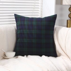 Polyster Cotton Tartan Check Cushion Cover Home Sofa 45x45 CM (18"x18") & 50x50 CM (20"x20") - 3 Designs