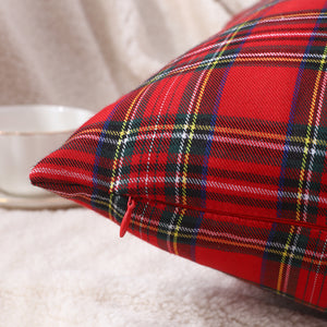 Polyster Cotton Tartan Check Cushion Cover Home Sofa 45x45 CM (18"x18") & 50x50 CM (20"x20") - 3 Designs