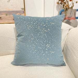 Gold Stamp Dots Velvet Cushion Covers 45 x 45 cm - Available in 8 Colours