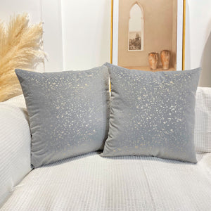 Gold Stamp Dots Velvet Cushion Covers 45 x 45 cm - Available in 8 Colours