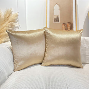 Luxury 18x18 velvet cushion covers with a shiny finish for modern decor