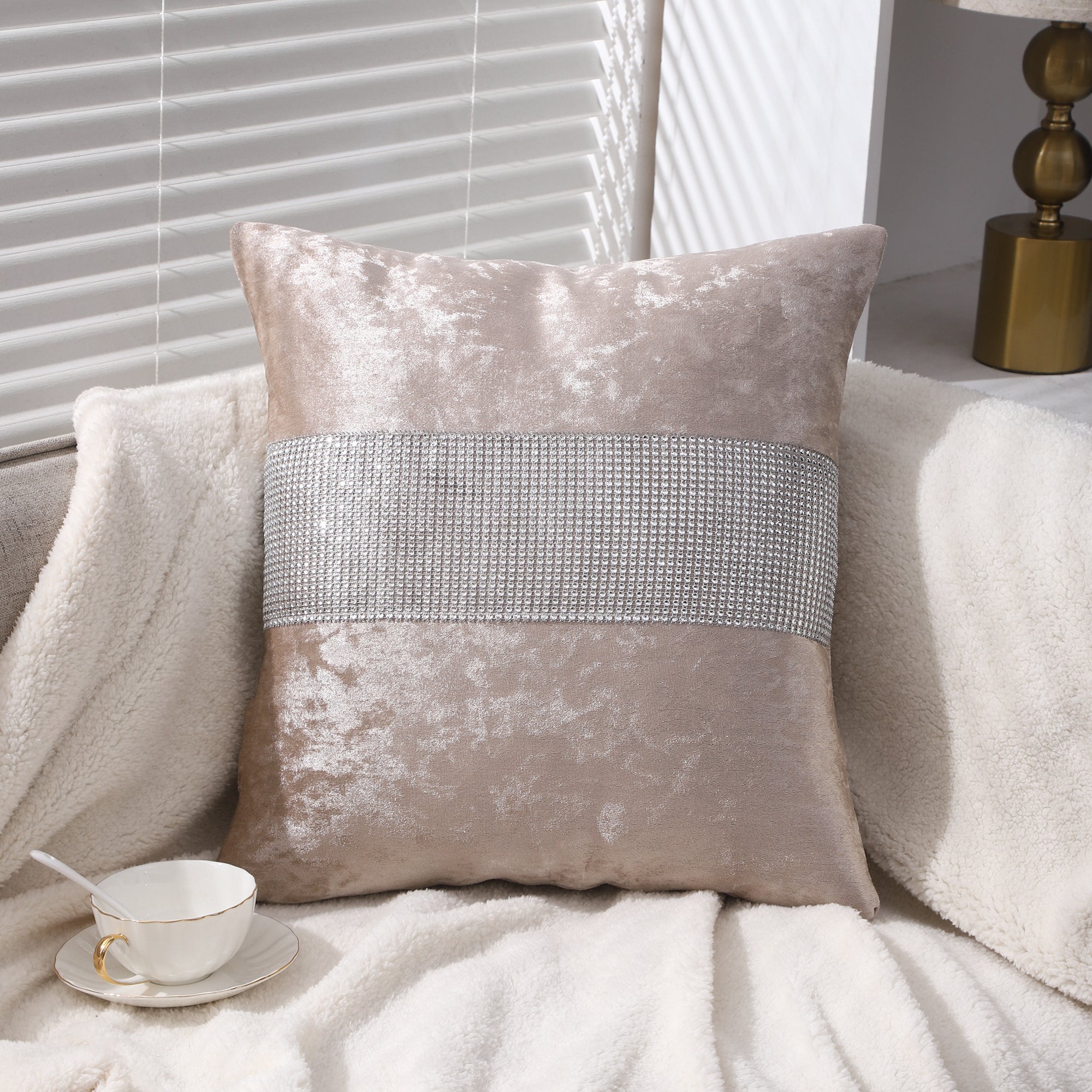 Diamante cushion outlet covers