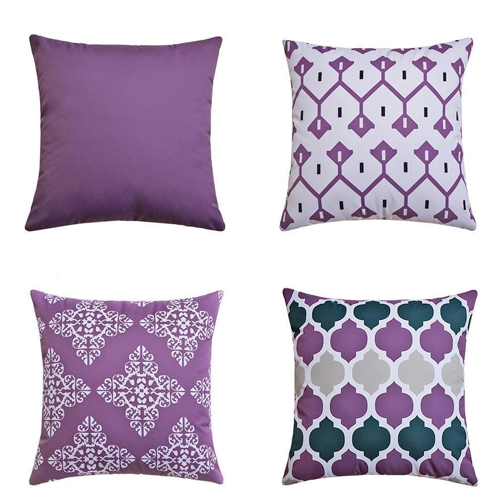 Weatherproof purple colour cushion cover in 45x45cm size, perfect for outdoor seating