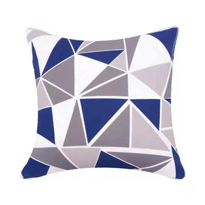 Water & Stain Resistant Geo Design Outdoor Cushion Cover | 45x45cm Garden Décor - Blue