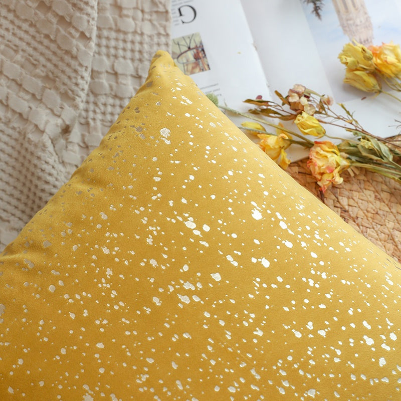 Gold Stamp Dots Velvet Cushion Covers 45 x 45 cm - Available in 8 Colours