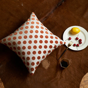 Multiple Geometric Pattern Orange Cushion Cover 45cm x 45cm 18x18 Inches