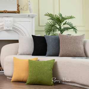 Linen Cushion Covers Home Hotel Sofa 45X45CM - 6 Colours