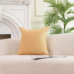 Linen Cushion Covers Home Hotel Sofa 45X45CM - 6 Colours