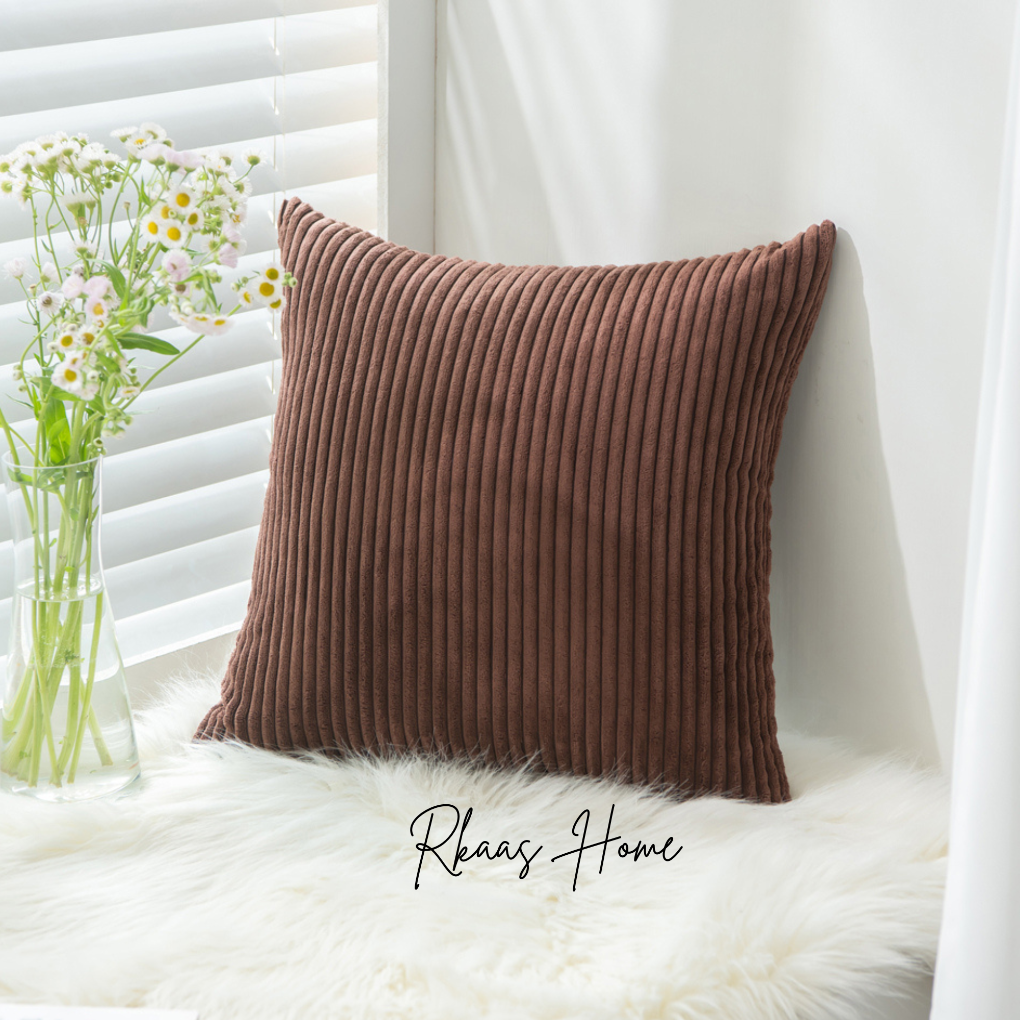 Corduroy Cushion Covers Home Sofa  45X45CM, 50x50CM, 55x55CM - 7 Colours