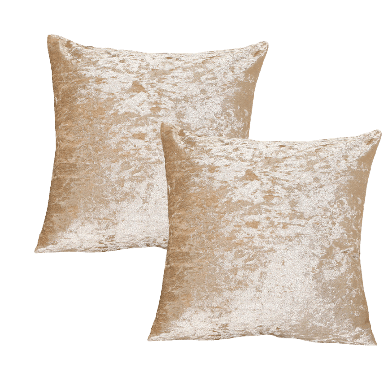 Crushed Ice Velvet Cushion Covers | Set of 2 & 4 pcs (45 cm, 50 cm, 55 cm, 60 cm)