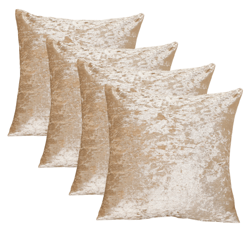 Crushed Ice Velvet Cushion Covers | Set of 2 & 4 pcs (45 cm, 50 cm, 55 cm, 60 cm)