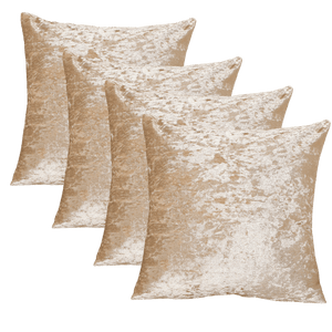 Crushed Ice Velvet Cushion Covers | Set of 2 & 4 pcs (45 cm, 50 cm, 55 cm, 60 cm)