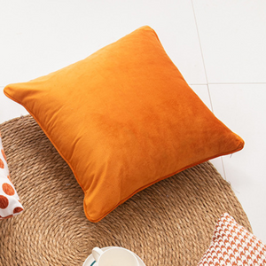 Multiple Geometric Pattern Orange Cushion Cover 45cm x 45cm 18x18 Inches