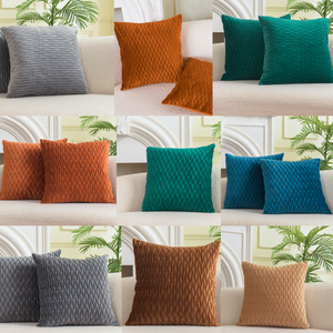 Wave Pattern Velvet Cushion Covers ( 45X45CM, 50CMx50CM and 55x55CM)