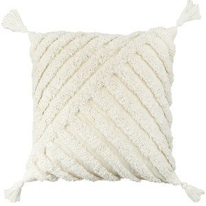 Pure cotton custom boho tassel style tufted cushion cover for home decoration